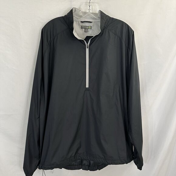 Peter Millar Other - Peter Millar E4 Wind Golf Jacket 1/4 Zip Gray w/ Pocket Mens XL Shirt